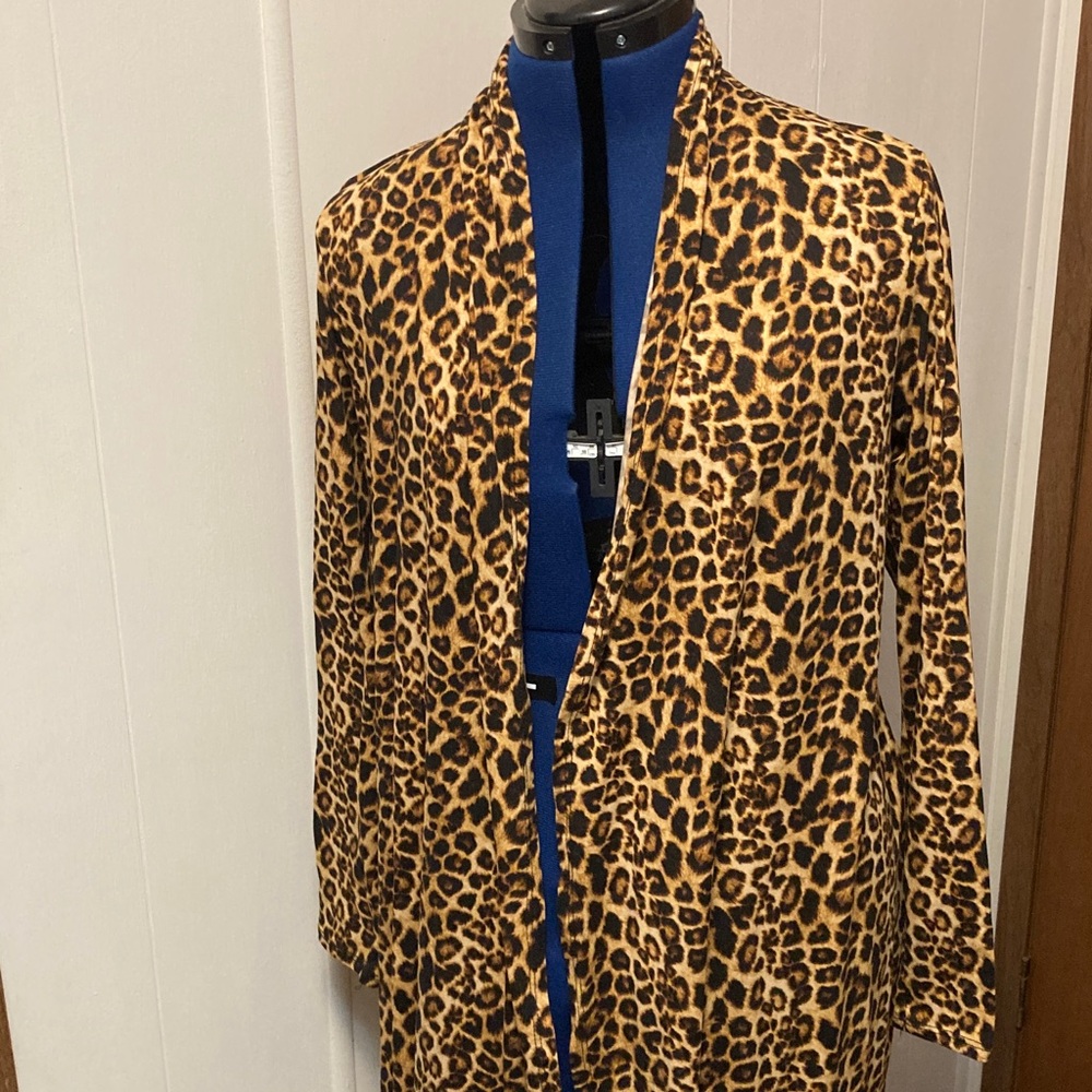 Leopard Print Fringe Cardigan